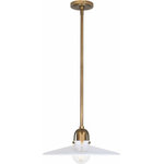 Robert Abbey - Robert Abbey 615 Rico Espinet Arial - One Light Pendant - Designer: Rico Espinet  Cord CoRico Espinet Arial O Warm Brass White Gla *UL Approved: YES Energy Star Qualified: n/a ADA Certified: n/a  *Number of Lights: Lamp: 1-*Wattage:100w A bulb(s) *Bulb Included:No *Bulb Type:A *Finish Type:Warm Brass