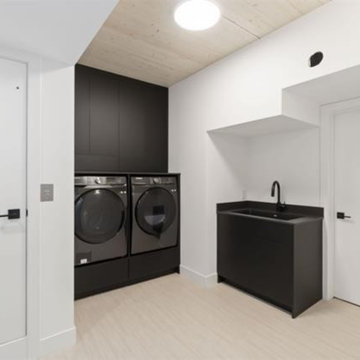 Strathearn Drive - Fenix Black Melamine & Oiled Walnut