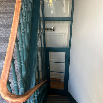 Rafraichissement d'une cage d'escalier d'une maison de ville Bruxelloise