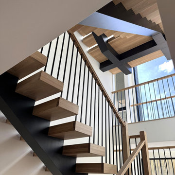 Project #139 | Four Story Modern Floating Staircase