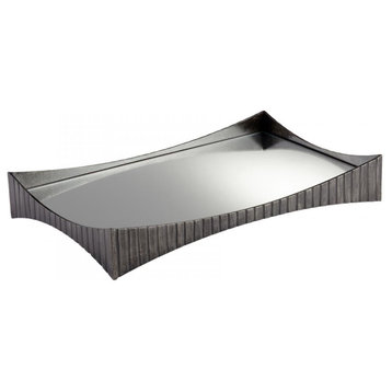 Chester Tray, Natural Iron, Iron, Mirrored Glass, 17.75"W (9267 M9KX5)