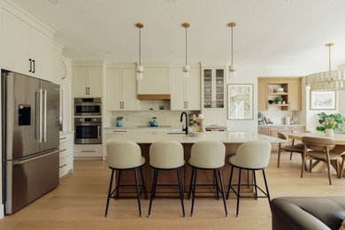 Inspiration for a transitional kitchen remodel in Edmonton