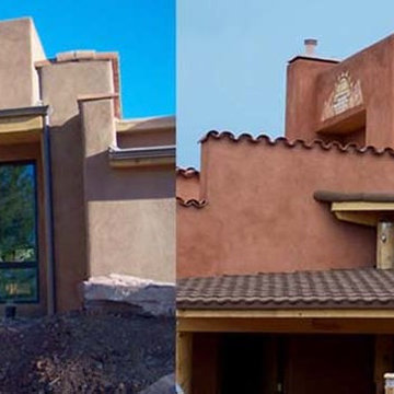 Santa Fe style adobe home in Arizona