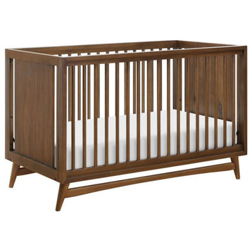Peggy 3-in-1 Convertible Crib with Toddler Bed Conversion Kit in Natural Walnut