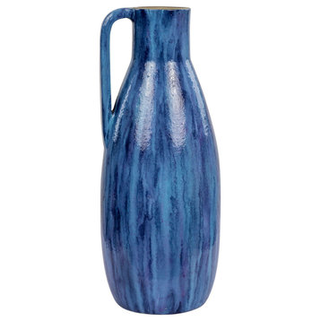 Varaluz 445VA01B Avesta 6.5"W Ceramic Floor Vase - Blue Lustro
