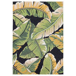 Couristan Inc - Couristan Covington Rainforest Area Rug, Forest Green-Black, 8'x11' - Designed with today's busy households in mind, the Covington Collection showcases versatile floor fashions with impressive performance features that add to their everyday appeal. Because they are made of the finest 100% fiber-enhanced Courtron polypropylene, Covington area rugs are water resistant and can be used in a multitude of spaces, including covered outdoor patios, porches, mudrooms, kitchens, entryways and much, much more. Treated to prevent the growth of mold and mildew, these multi-purpose area rugs are exceptionally easy to clean and are even considered pet-friendly. An ideal decor choice for families with young children, or those who frequently entertain, they will retain their rich splendor and stand the test of time despite wear and tear of heavy foot traffic, humidity conditions and various other elements. Featuring a unique hand-hooked construction, these beautifully detailed area rugs also have the distinctive aesthetic of an artisan-crafted product. A broad range of motifs, from nature-inspired florals to contemporary geometric shapes, provide the ultimate decorating flexibility.