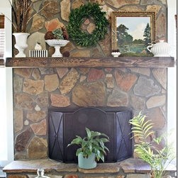 Authentic Reclaimed Barn Beam Wood Mantel - Fireplace Mantels