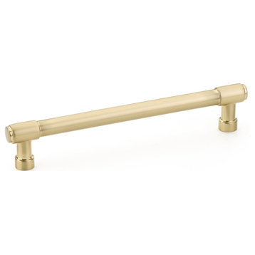 Emtek 86689 Jasper 6 Inch Center to Center Bar Cabinet Pull - Satin Brass