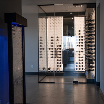Modern Wine Room Design in Miami Home