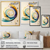 Colorful Watercolor Spiral  Framed Canvas, 30x40, Black