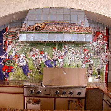 Hand Painted Ceramic Tile Back Splash