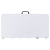 34" Square Bi-Fold Granite White Plastic Folding Table With Carrying Handle
