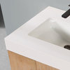 Corchia Bathroom Vanity, Light Brown/White Composite Stone Top, Light Brown, 60", No Mirror