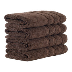 CLASSIC TURKISH TOWELS - Antalya Luxury Turkish Bath Towel Set, Chocolate, 27"x54" - Bath Towels
