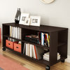 Modern Royal Cherry Finish TV Stand With Casters Wheels