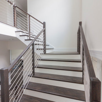 Project #50 | Geometric Staircase with Contrasting Tones