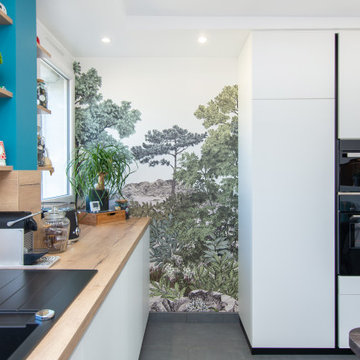 Cuisine Blanche - noire verte