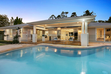 This is an example of a contemporary pool in Gold Coast - Tweed.