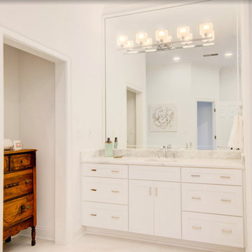 Timeless marble master bathroom