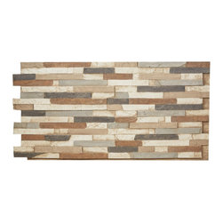 145-MESA STACKED SLATE WALL PANEL - 24"H - Wall Panels