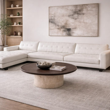 Poltrona Frau Kennedee Sectional Sofa with Ottoman by Jean-Marie Massaud