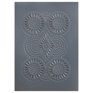 Four Handcrafted Punched Tin Cabinet Panels Old Mill Quilted