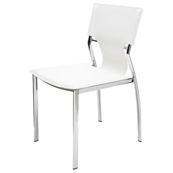 Lisbon Venice Modern Dining Chair, Set of 2, White