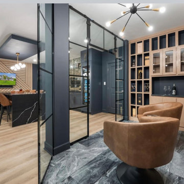 Aldie, VA, Basement Bar and Wine/bourbon room.