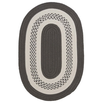 Crescent Rug, Gray, 3'x5' Oval