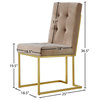 Pierre Velvet Upholstered Dining Chair (Set of 2), Beige