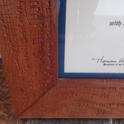 Engraved mahogany frame - Products