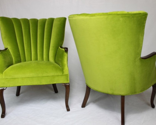 apple green channel back chairs