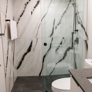 Contemporary Condo Kitchen and Bathrooms