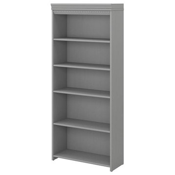 Scranton & Co Furniture Fairview 5 Shelf Bookcase in Cape Cod Gray