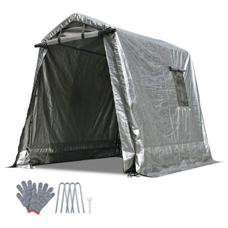 6x8 Ft Portable Storage Shed Shelter Garage Carport Canopy Outdoor Motorcycle