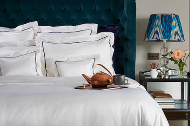 St Tropez white silk bed linen