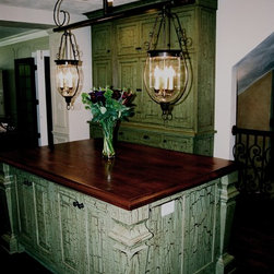 French Gothic Revival Kitchen Remodel - Kitchen Islands And Kitchen Carts