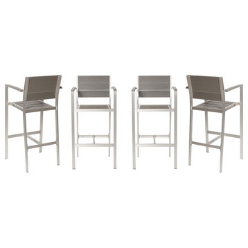 Set of 4 Betty Arm Chairs, Grey