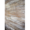 Shiplap Wall, Weathered White/Brown, 24" 48" 72" Pre-Cut Lengths, 25 sq.ft.