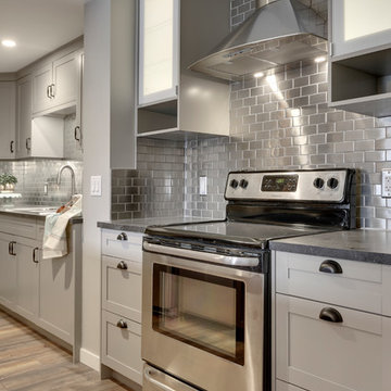 After - Small Space Challenge - Industrial Farmhouse Kitchen