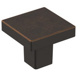 Amerock - Amerock Monument 1-3/16" Length Cabinet Knob, Oil Rubbed Bronze - The Allison by Amerock BP36905ORB Monument 1-3/16 in (30 mm) Length Knob is finished in Oil Rubbed Bronze. The modern square design of Monument offers sleek, sophisticated allure with a contemporary European twist, making a bold statement with a refined touch. Adding depth to any space, the rich burnished nature of Oil-Rubbed Bronze sparkles with copper brush marks and embraces the beauty and craft of old-world artistry. Founded in 1928, Amerock's award-winning home solutions including decorative and functional cabinet hardware, bath accessories, decorative hooks and wall plates have built the company's reputation for chic design accessories that inspire homeowners to express their personal style. Ideal for residential or commercial applications, Allison by Amerock marries beauty and function. It's the best combination of approachable artistry and lasting quality.