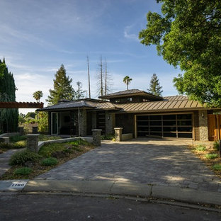 サンフランシスコのおしゃれな庭 (ゼリスケープ、日陰、天然石敷き) の写真