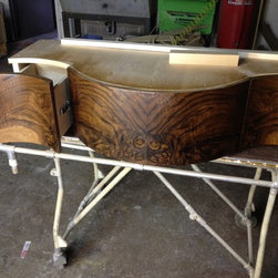 Wave Front Walnut Vanity - Bathroom Vanities And Sink Consoles