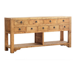 RUSTIC NINE-DRAWER CONSOLE - Console Tables