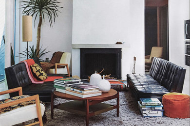 Inspiration for a 1950s living room remodel in New York