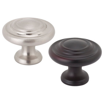 Weslock WH-9663 9660 1-5/8" Round Ringed Traditional Cabinet Knob - Satin