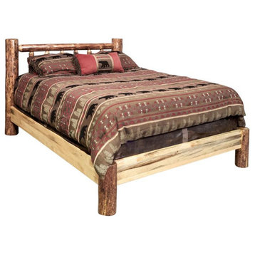 Montana Woodworks Glacier Country Solid Wood Twin Platform Bed in Brown
