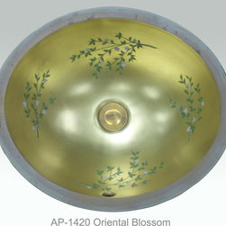 Hand Painted Undermounts by Atlantis Porcelain - Bathroom Sinks