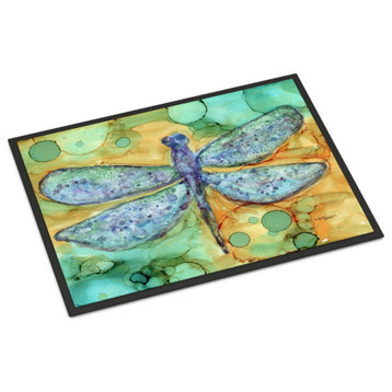 Abstract Dragonfly Indoor Or Outdoor Mat 24X36 8967Jmat, 24"Hx36"W