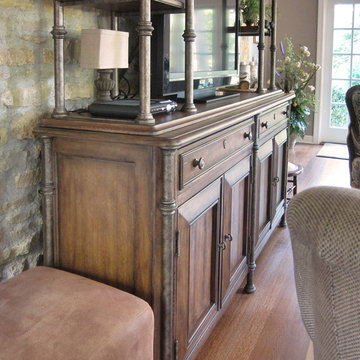 TV Console in Sunroom